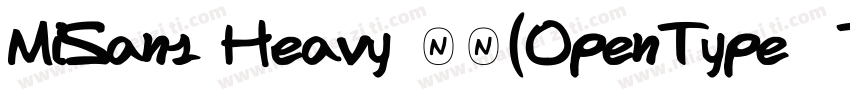 MiSans Heavy 黑体(OpenType  TrueType)字体转换
